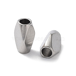 Non-Tarnish 303 Stainless Steel Beads, Oval, Stainless Steel Color, 5.6x3x3mm, Hole: 1.7mm(STAS-Q302-21C-P)