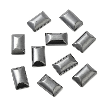 Synthetic Non-magnetic Hematite Cabochons, Rectangle, 16x10x3.5mm