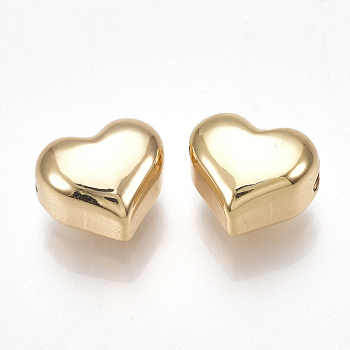 Ion Plating(IP) 304 Stainless Steel Beads, Heart, Golden, 9x11x7mm, Hole: 1.5mm