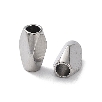 303 Stainless Steel Beads, Oval, Stainless Steel Color, 5.6x3x3mm, Hole: 1.7mm