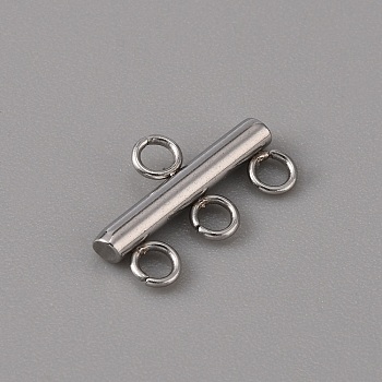 201 Stainless Steel Chandelier Component Links, Stainless Steel Color, 9x15x2.5mm, Hole: 2mm