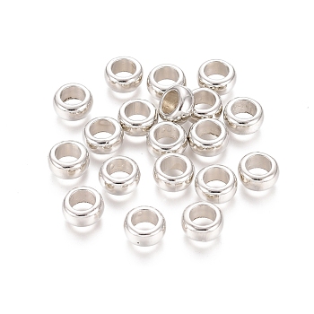 CCB Plastic Beads, Nickel Color, 8.5mm  in diameter, 4.5mm thick, hole: 5.5mm