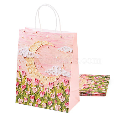 花柄プリントの紙製ギフトバッグ 1個(ABAG-TADJ0001-08A)-2