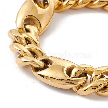 bracelet chaînes à maillons ovales en cristal strass(BJEW-E107-05G-02)-2