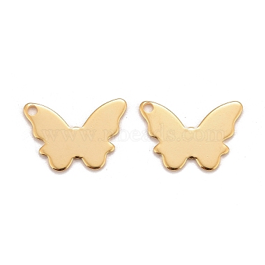 Real 24K Gold Plated Butterfly 201 Stainless Steel Pendants