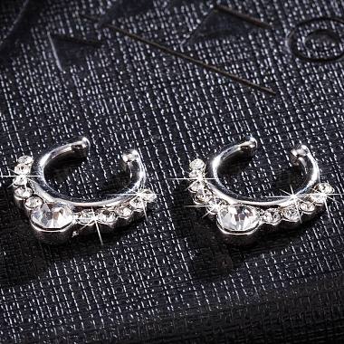 Personality Brass Cubic Zirconia Clip-on Nose Septum Rings(AJEW-EE0002-001P-01)-3