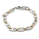 bracelet à maillons ovales en acier inoxydable bicolore 304(BJEW-B078-03GP)-1