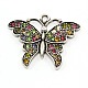 Alloy Butterfly Rhinestone Pendants(RB-M002-04)-1