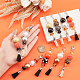 10Pcs 10 Styles Glass & Acrylic & Resin Beaded Pendant Decorations(HJEW-AB00259)-3