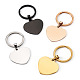 4Pcs 4 Styles Stainless Steel Keychains(KEYC-TA0004-81G)-2