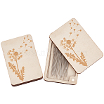 Flower Wood Storage Tool, for Sewing Neddle, Antique White, 90x60x11mm(AJEW-WH0348-360C)