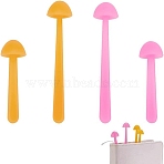 2 Colors Silicone Creative Bookmarks, Mushroom, Mixed Color, 50x14mm & 70x14mm(AJEW-DR0001-34)