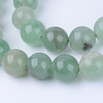 Natural Green Aventurine Beads Strands, Round, 6~6.5mm, Hole: 1mm, about 63pcs/strand, 15.5 inch(X-G-Q462-6mm-20)