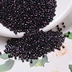 MIYUKI Delica Beads, Cylinder, Japanese Seed Beads, 11/0, (DB0004) Metallic Dark Plum Iris, 1.3x1.6mm, Hole: 0.8mm, about 2000pcs/10g(X-SEED-J020-DB0004)