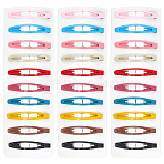 4 Sets Iron Snap Hair Clips, Mixed Color, 61x12.5x8mm(AJEW-SC0003-37A-01)