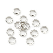 201 Stainless Steel Spacer Beads, Flat Round, Stainless Steel Color, 7x3mm, Hole: 5mm(STAS-M294-03P-03)