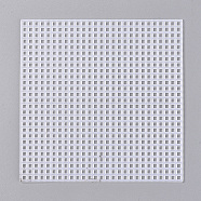 Cross Stitch Mesh Board, Plastic Canvas Sheets, Square, White, 117x117x1.5mm(DIY-WH0162-82)