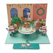 3D Pop Up Paper Greeting Card, with Rectangle Envelope, Christmas Day Invitation Card, Mixed Shapes, 200x150x150mm(AJEW-P124-G02)