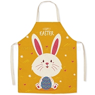 Cute Easter Rabbit Pattern Polyester Sleeveless Apron, with Double Shoulder Belt, for Household Cleaning Cooking, Cerise, 470x380mm(PW-WG98916-21)