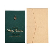 Rectangle Paper Greeting Card, with Envelope, Christmas Day Invitation Card, Christmas Tree, 170x105x3.5mm(AJEW-P123-C02)