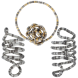 3Pcs 3 Styles Zinc Alloy Round Snake Chain Necklaces for Women, Mixed Color, 35.43 inch(90cm), 5mm, 1pc/style(NJEW-SC0001-65)