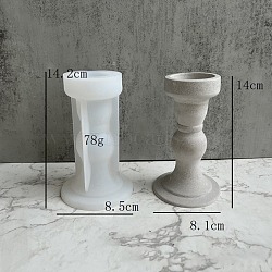 DIY Roman Pillar Candlestick Silicone Molds, for Plaster, Cement Craft Making, White, 85x142mm, Inner Diameter: 40mm(DIY-C056-06A)