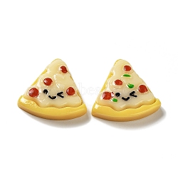 Opaque Resin Imitation Food Decoden Cabochons, Pizza, Gold, 24.5x24x5.5mm(RESI-G074-06)