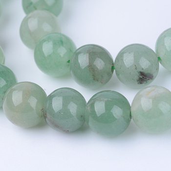 Natural Green Aventurine Beads Strands, Round, 6~6.5mm, Hole: 1mm, about 63pcs/strand, 15.5 inch