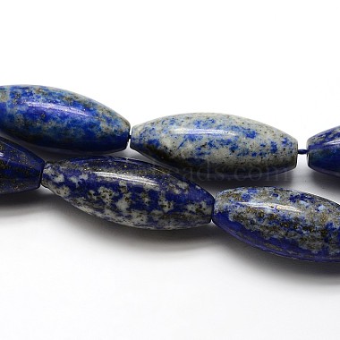 Natural Gemstone Lapis Lazuli Rice Beads Strands(G-E251-28)-2