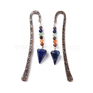 Natural Lapis Lazuli Bookmark(AJEW-C025-01E)-2