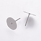 Accessoires des clous d'oreilles en 304 acier inoxydable(X-STAS-K146-009-12mm)-1