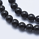 Natural Black Tourmaline Beads Strands(G-E444-27-8mm)-3