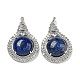 Dyed Natural Lapis Lazuli with Clear Cubic Zirconia Pendants(G-G133-01P-22)-1