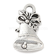 Tibetan Style Alloy Small Bell Pendants, Cadmium Free & Lead Free, Antique Silver, 18x11.5x3mm, Hole: 2.5mm, about 580pcs/1000g(TIBEP-R343-02AS-LF)