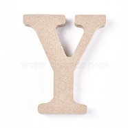 Letter Unfinished Wood Slices, Laser Cut Wood Shapes, for DIY Painting Ornament Christmas Home Decor Pendants, Letter.Y, 100x84x15mm(DIY-WH0162-62Y)