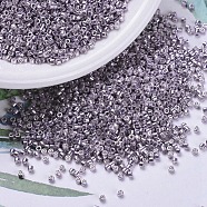 MIYUKI Delica Beads, Cylinder, Japanese Seed Beads, 11/0, (DB0419) Galvanized Dusty Orchid, 1.3x1.6mm, Hole: 0.8mm, about 2000pcs/10g(X-SEED-J020-DB0419)