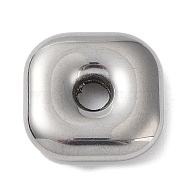 304 Stainless Steel Spacer Beads, Square, Stainless Steel Color, 17x17x4.5mm, Hole: 3.7mm(STAS-A088-04P)