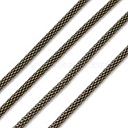 Iron Mesh Chains Network Chains, Unwelded, Lead Free and Nickel Free, Antique Bronze, 2.5mm thick(X-CHN001Y-AB)