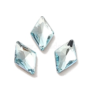 Glass Rhinestone Cabochons, Point Back & Back Plated, Faceted, Rhombus, Light Azore, 8x5x2mm(RGLA-P037-05A-D202)