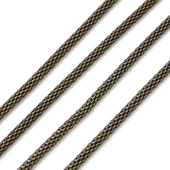 Iron Mesh Chains Network Chains, Unwelded, Lead Free and Nickel Free, Antique Bronze, 2.5mm thick