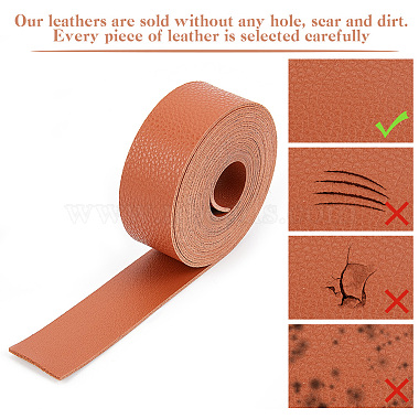 2M Flat Single Face Lychee Pattern Imitation Leather Band(LC-WH0010-02A-04)-4