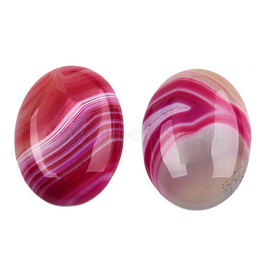 Natural Banded Agate/Striped Agate Cabochons(G-T122-22A)-2