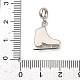 Charms colgantes europeos de plata de ley chapada en rodio 925(STER-P062-02A-03)-3