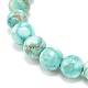 Natural Howlite Round Beaded Stretch Bracelet(BJEW-JB08290-03)-4