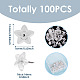 100Pcs Plastic Star Drawing Pin(AJEW-TA0003-16)-5
