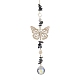 Butterfly Brass Pendant Decorations(HJEW-TA00131-03)-1