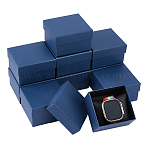 Paper Bracelet Storage Gift Box, with Pillow Inside, Square, Prussian Blue, 8.7~8.8x8.1~8.2x5.3cm(CON-WH0088-67F)