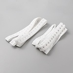 1 Rows 1 Hooks Polyester Bra Extender Iron Clasps, Elastic Bra Band Extenders Intimates Accessories, White, 28x1.8~3.5mm, 50 yards/set(DIY-WH0449-87B)