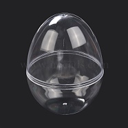 Plastic Bead Containers, Candy Treat Gift Box, for Wedding Party Packing Box, Egg, Clear, 6.9x9.05cm(X-CON-C006-28B)