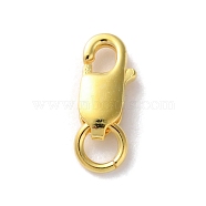 925 Sterling Silver Lobster Claw Clasps, Golden, 8x4mm, Hole: 2.3mm(STER-P063-01G)